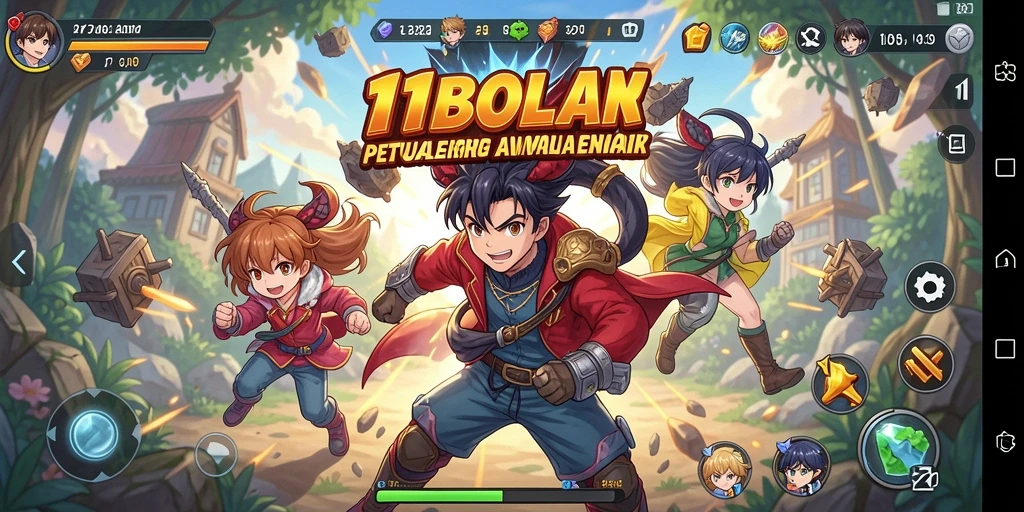 Tampilan gameplay seru dan karakter menarik di 11BOLA.