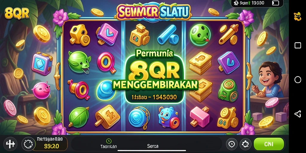 Tampilan gameplay menarik dari permainan Slot 8QR.