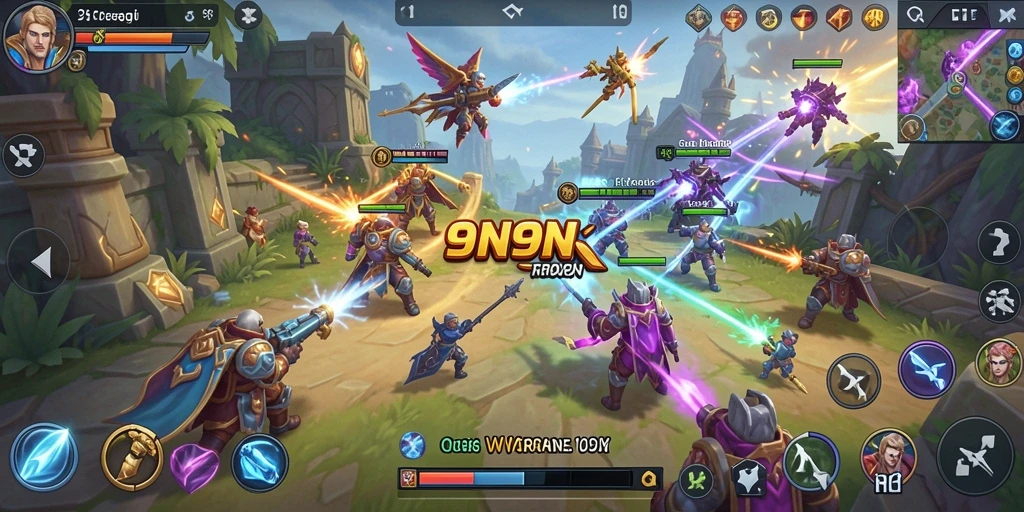Tampilan gameplay yang menarik di dunia 9N9N.