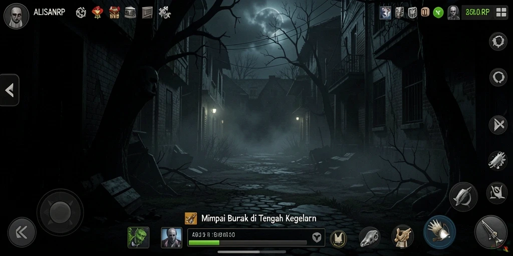 Gameplay ALISANRP yang menegangkan dan atmosfer menyeramkan.
