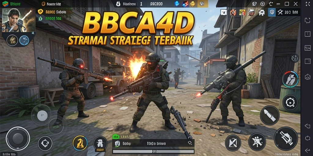 Screenshot gameplay BBCA4D menampilkan pertempuran strategis yang mendebarkan.