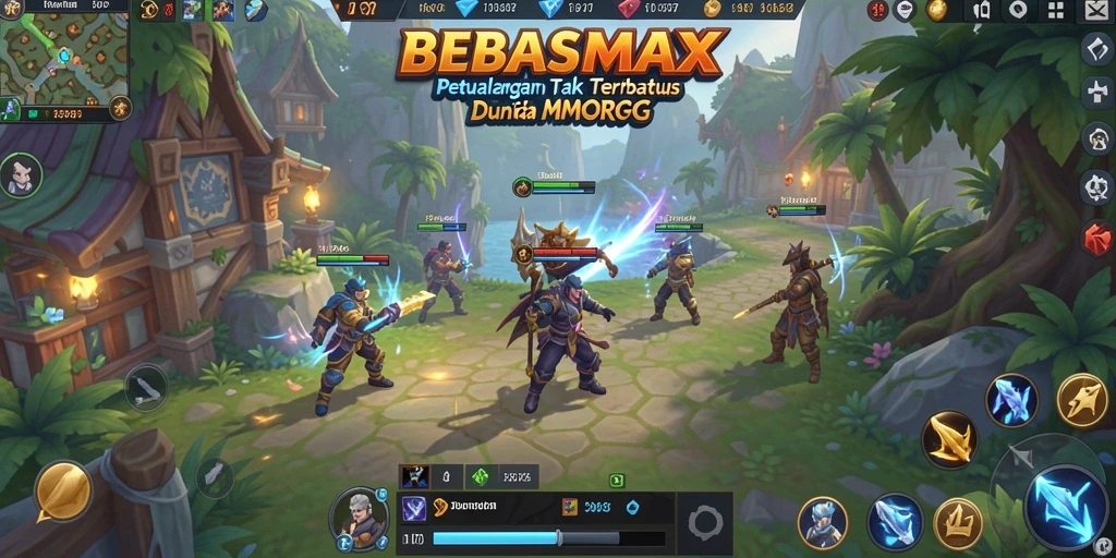 Screenshot gameplay BEBASMAX menampilkan aksi seru di dunia MMORPG.