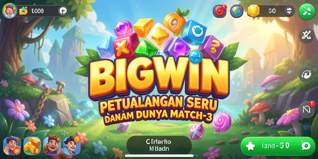 Tampilan gameplay seru dari game Match-3 BIGWIN.