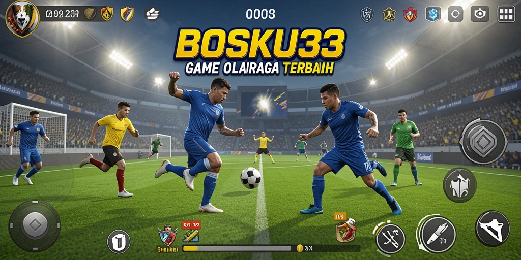 Tampilan gameplay seru di BOSKU33 dengan aksi olahraga mendebarkan.
