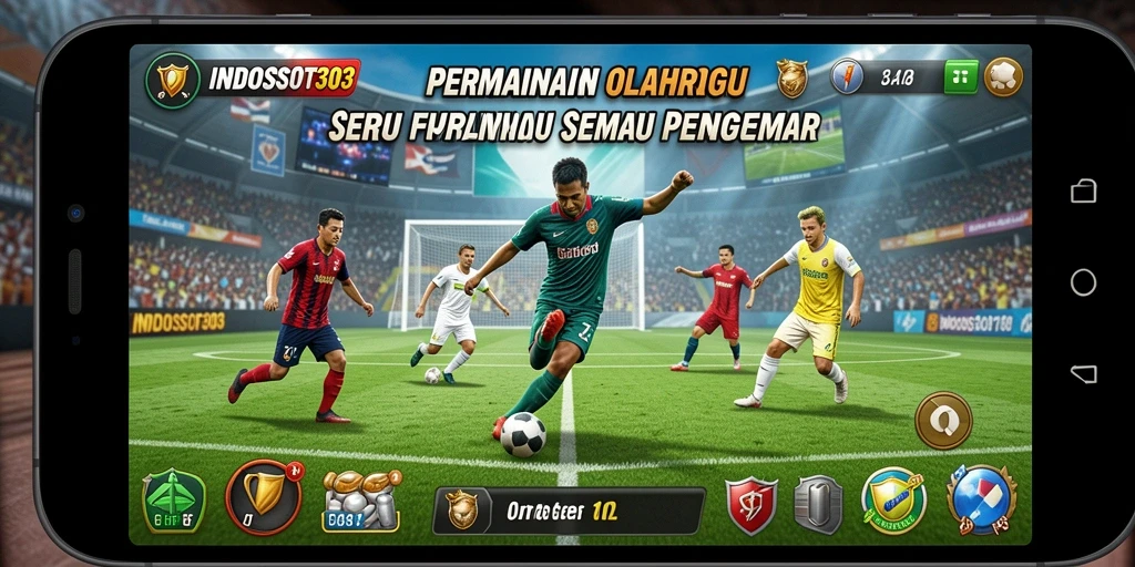 Tampilan dinamis dari permainan olahraga yang menegangkan.