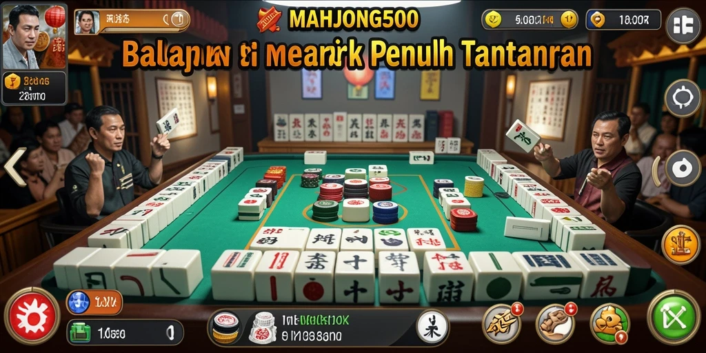 Screenshot gameplay <strong>MAHJONG500</strong> menampilkan aksi balapan mendebarkan.
