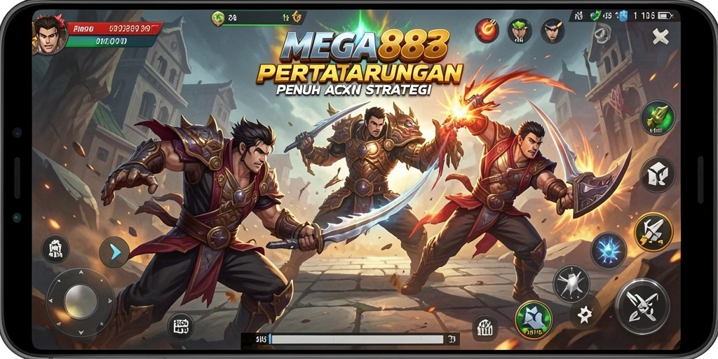 Tampilan aksi seru dalam gameplay MEGA888 yang menantang.