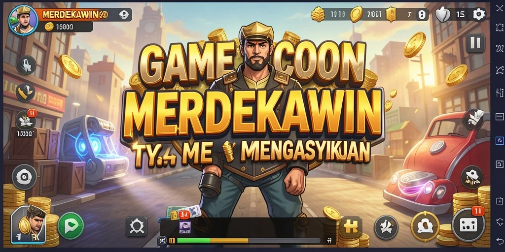 Screenshot gameplay MERDEKAWIN menampilkan pernikahan yang menakjubkan.