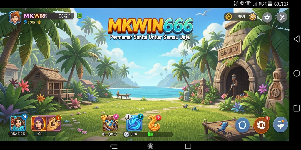 Screenshot MKWIN666 menampilkan momen gameplay santai dan seru.