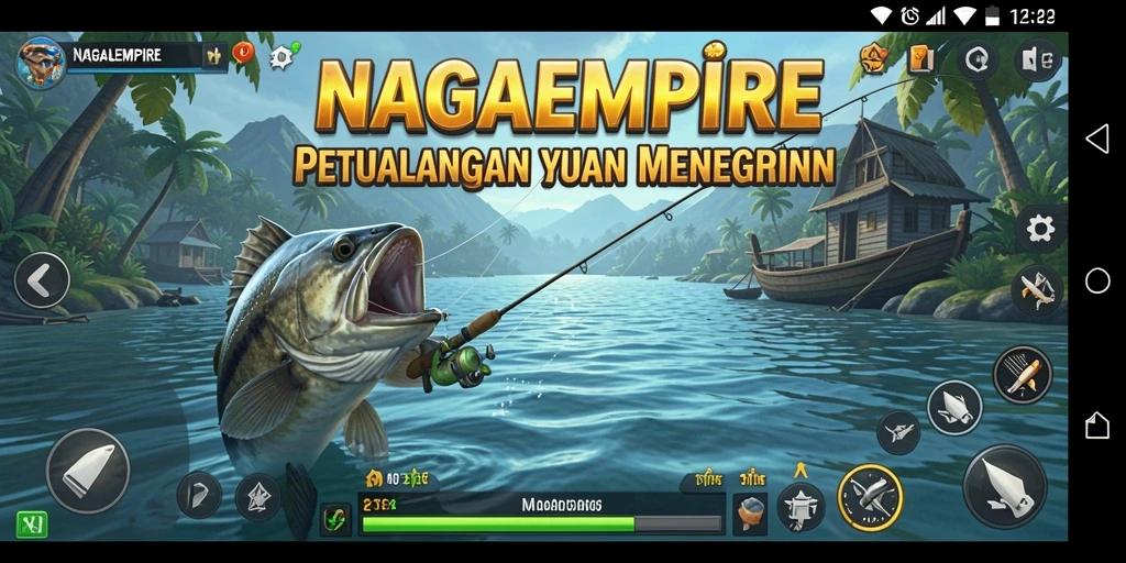 Gameplay memancing yang mendebarkan di NAGAEMPIRE.