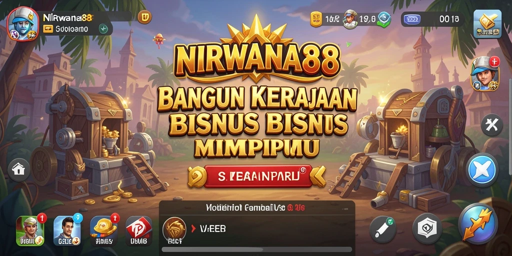 Screenshot NIRWANA88 menunjukkan pemain sedang membangun kerajaan bisnis.