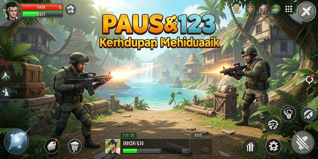 Screenshot utama PAUS123 menampilkan pengalaman mendalam dalam gameplay SLG.