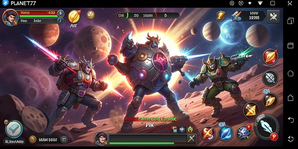 Tangkapan layar gameplay seru dari PLANET77 dengan aksi luar biasa.