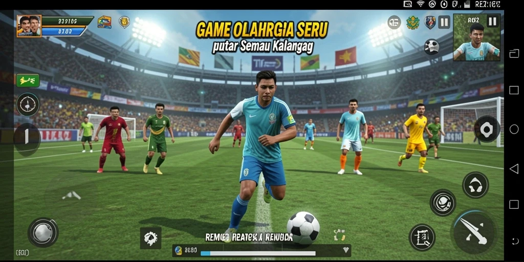Tampilan gameplay seru dari REMI62 dengan aksi olahraga mendebarkan.
