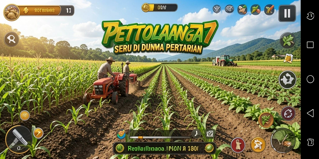 Gameplay TOTO777 yang menampilkan aktivitas bertani yang seru dan interaktif.